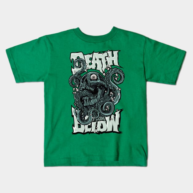 Death from Below Kids T-Shirt by mertkaratay